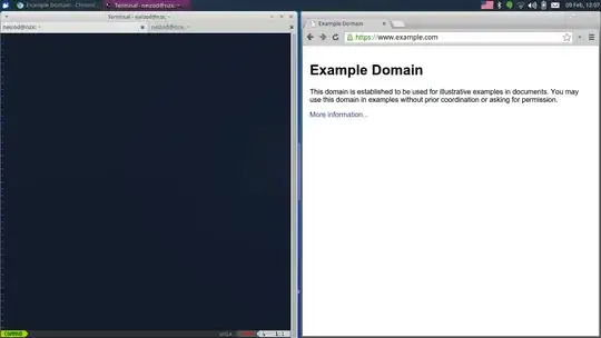 Fig 4: Kicked Line of Tiling Terminal Window