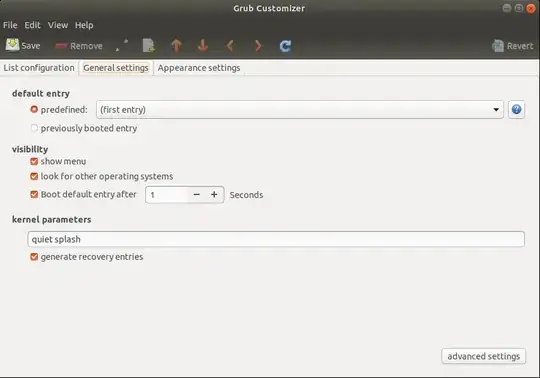 Grub Customizer settings