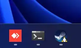 Linux Steam in Taskbar
