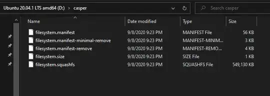 Picture of USB /casper directory