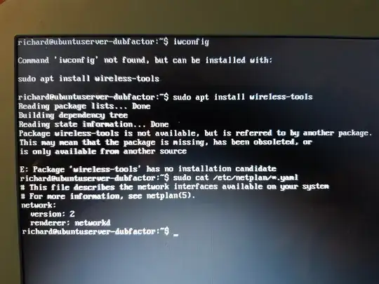 photo of attempt to install wireless-tools