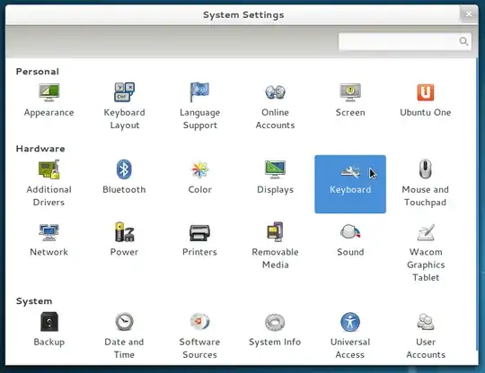 Keyboard in System Settings