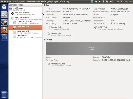 Image of disk utility showing healthy drives