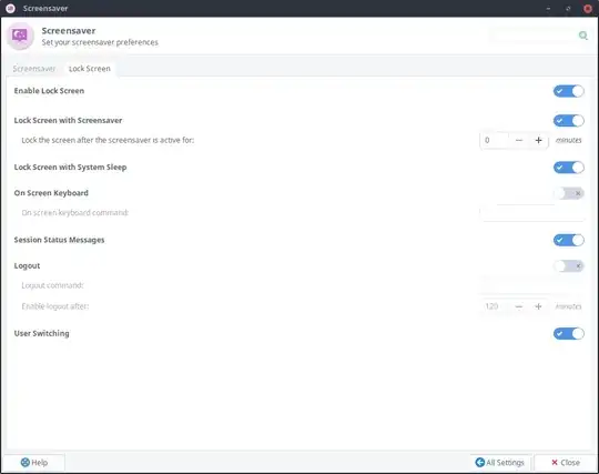 Screensaver settings]