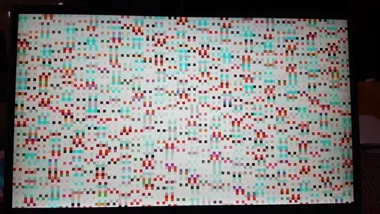 Garbled screen on wake
