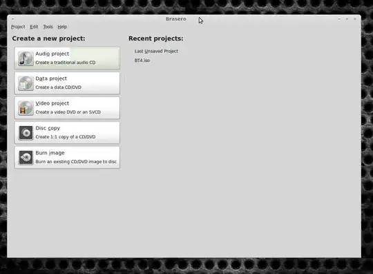 Freshly opened Brasero