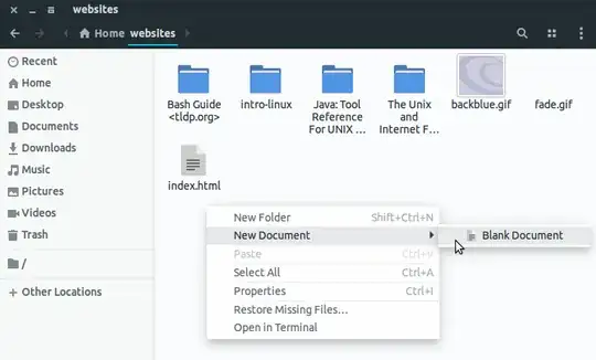 creating a blank-document Ubuntu 17.04