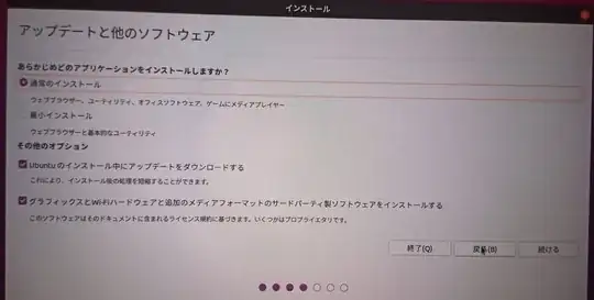 Picture : install Ubuntu Checked settings