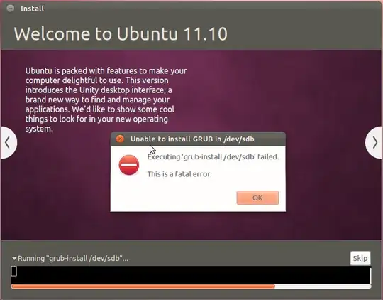 Unable to install GRUB in /dev/sdb