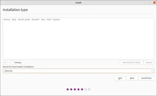 What I see on the installer