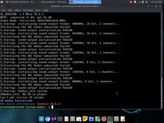 error shown by terminal when i run xonotic through terminal: