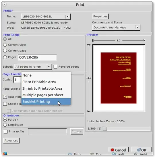 booklet menu for acrobat