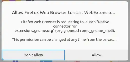 screenshot showing native connector permission dialog box