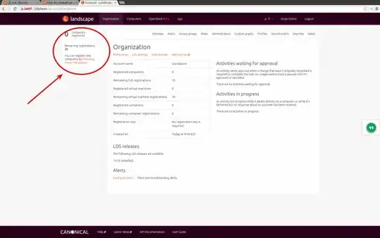 Account dashboard with 20 remaining registrations