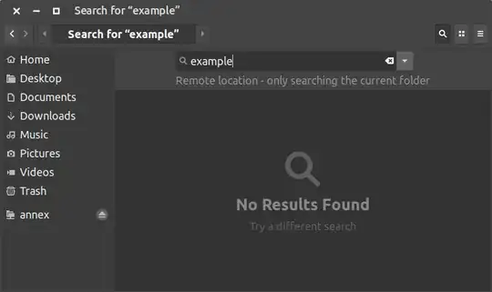 Remote location - only searching the current folder