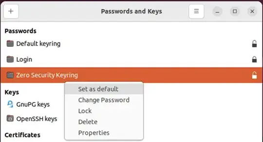 Set the new keyring as the default