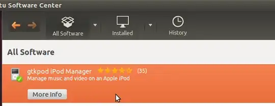 Screenshot of the software center