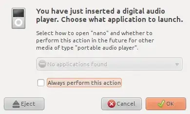 inserted audio player dialog