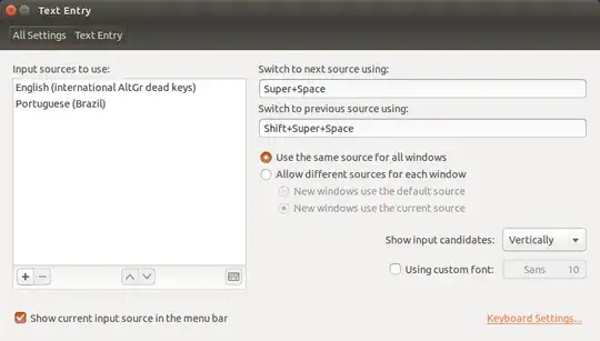 My Text Entry settings