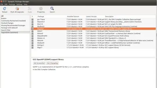 upgradeable packages in Synaptic