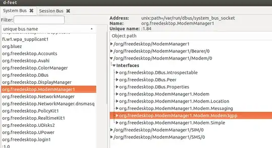 d-feet screenshot of object path
