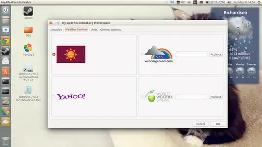 here's what that menu looks like. Note the Wunderground.com box is disabled