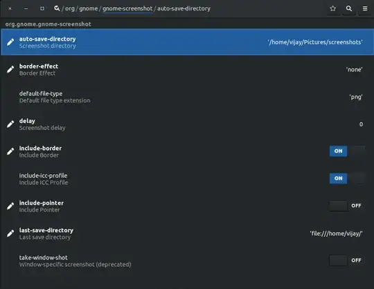 Screenshot of my dconf config