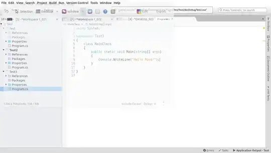 Screenshot for the error