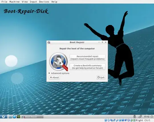 Boot Repair Disk after scanning configuration