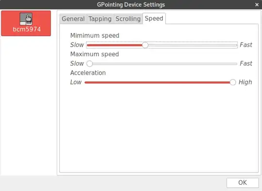gpointing device settings