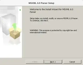 msxml6 is installed due to an incompatibility of libxml.