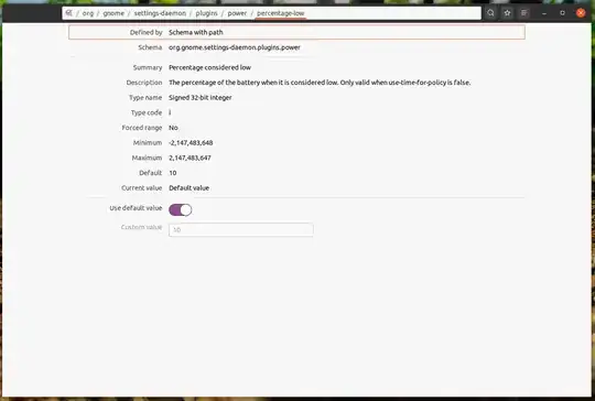 percentage-low settings