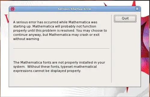 mathematica error message