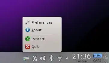 screenshot of ibus tray icon context menu