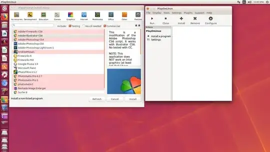 click here to view an image of the PlayOnLinux window