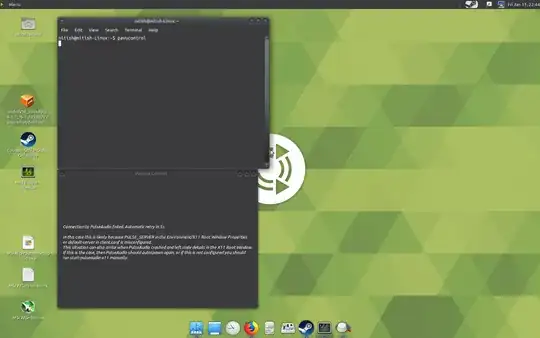 Screenshot of pavucontrol