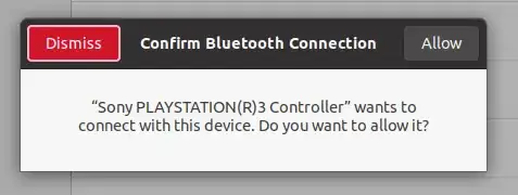 Confirm Bluetooth Connection dialog