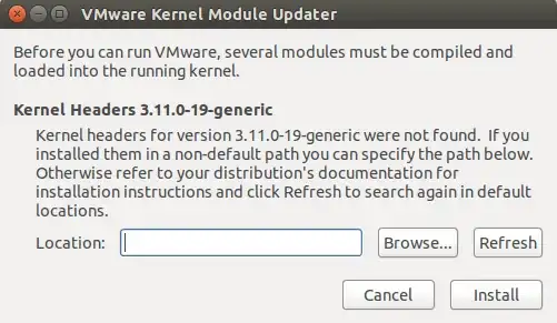 Kernel Headers not found