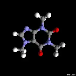 Caffeine molecule