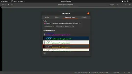 Color Scheme on Preferences menu