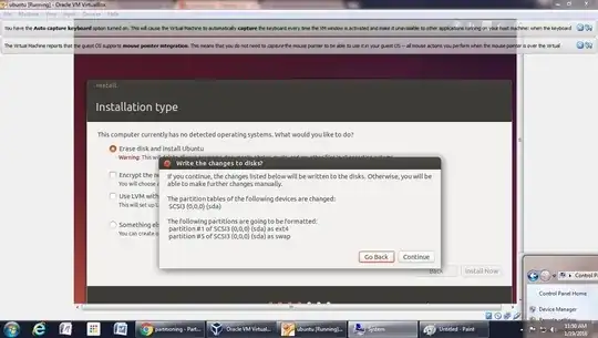 installer screenshot: Write the changes to disk?
