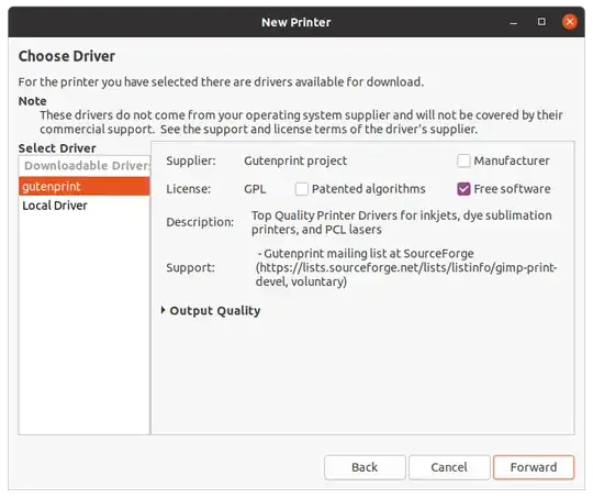 gutenberg driver recommended
