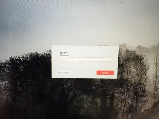 login screen