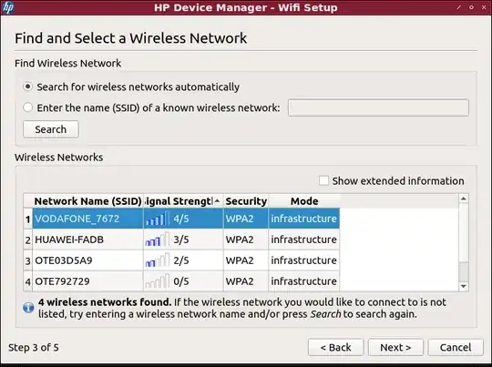 Select which wi-fi your printer will be connected upon