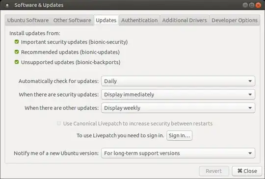Software & Updates - updates