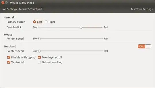 Mouse and Touchpad view