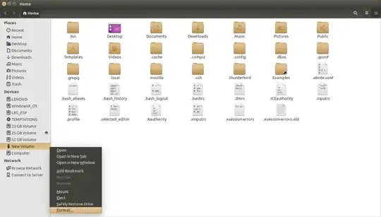 format option on unmounted drive