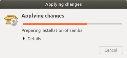 Applying Changes dialog