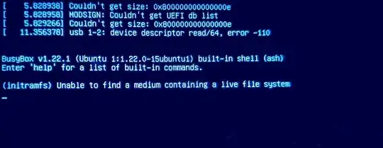 MODSIGN: Couldn't get size: 0x800000000000000e
