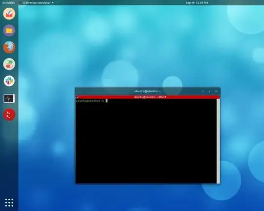 Gnome on Ubuntu 19.04 with windows that have transparent titlebars and borders
